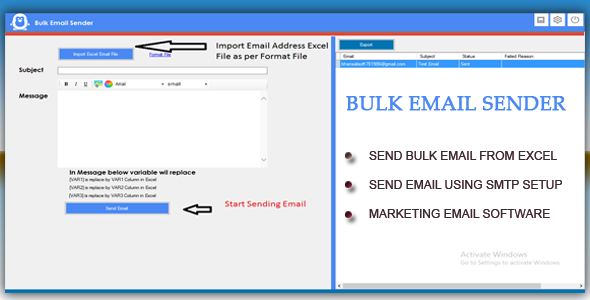 BULK EMAIL using Gmail Sender